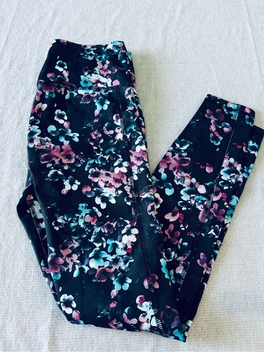 Avia Floral Print Active Athletic Leggings S